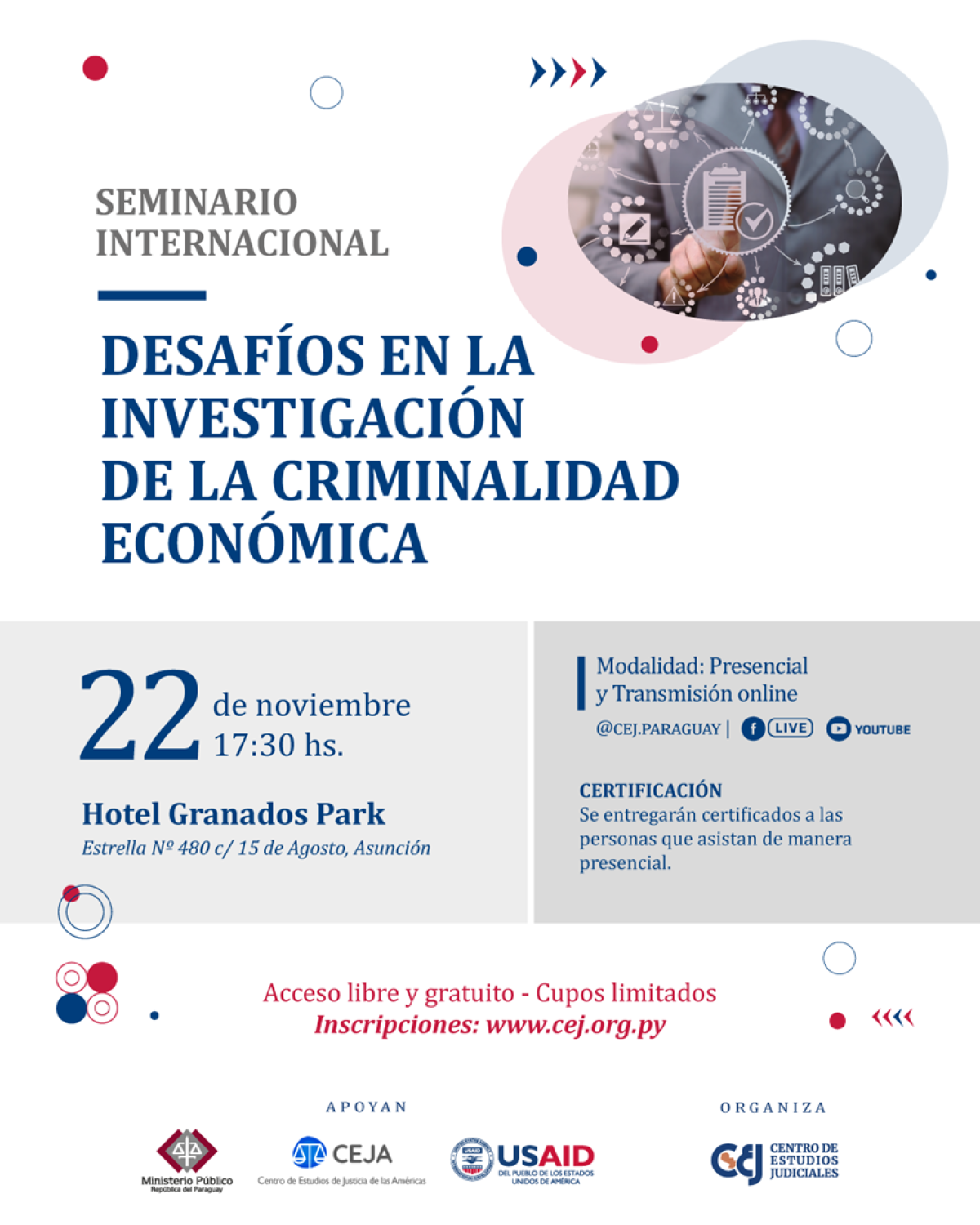 Lanzan seminario internacional sobre criminalidad económica